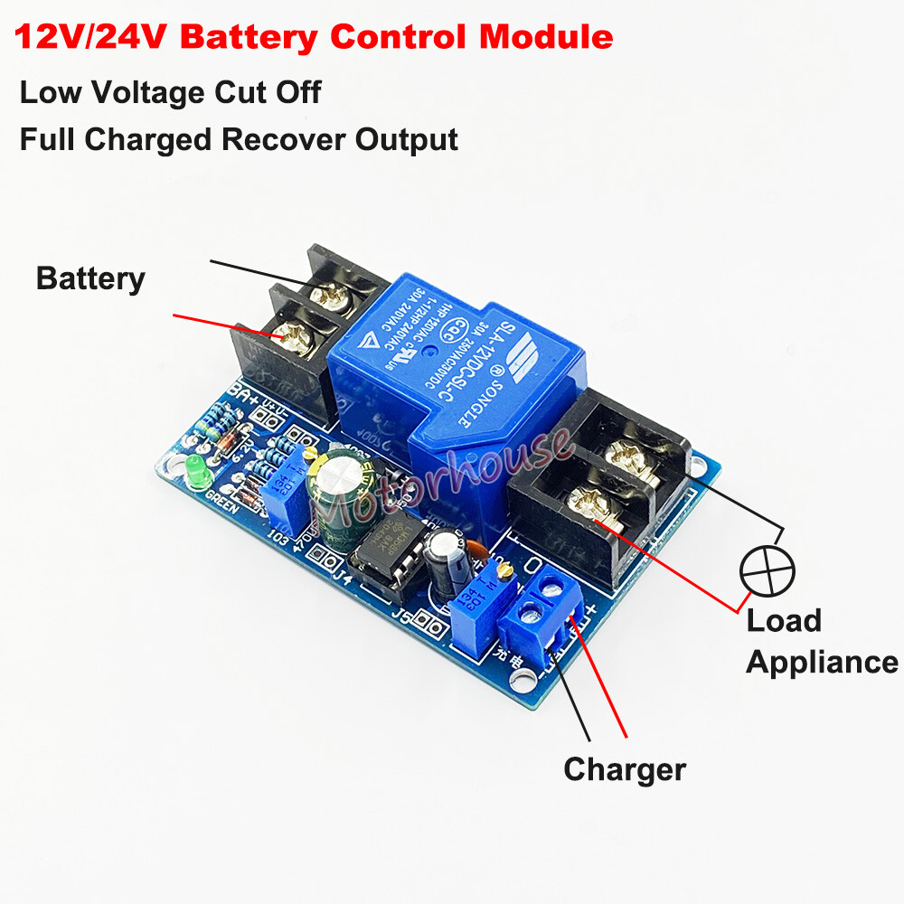 12V 24V 30A Battery Low Voltage Cut Off Automatic Recovery