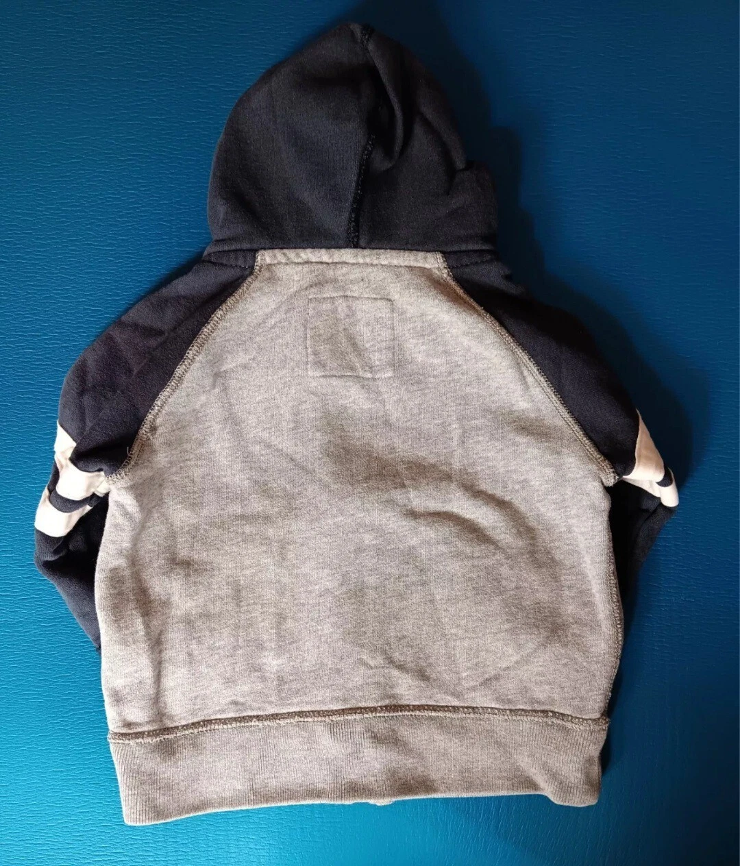 VETEMENTS Giacca 18 mesi ragazzo abbigliamento sportivo atletico felpa con cappuccio maglione zip grigio e blu 33