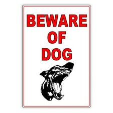 Beware Of Dog Sign / Decal Security Beware Attack Warning Caution Sign Sbd001