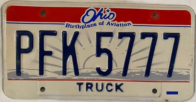 TRIPLE 7 license plate 777 repeating number PFK 5777 Truck KFC