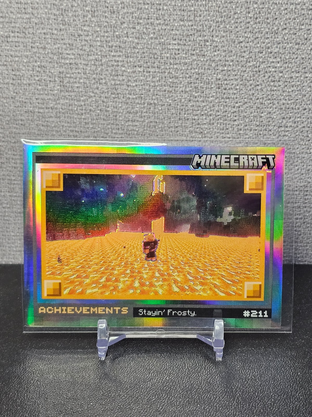 2024 Panini Minecraft #211 Stayin’ Frosty Achievements Silver Optichrome /149