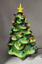 Mr Christmas Nostalgic Ceramic Christmas Tree Plastic Bulbs Light Up Nostalgia 