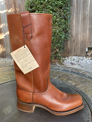 Vintage Sears Boots Mens 11D Brown Leather Square Toe Campus Work Western USA Md Sears | Shoes | Vintage Sears Brown Leather Mens Work Boots  main image 3