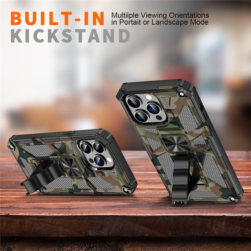 Shockproof Stand Case Armor Cover For iPhone 16e 16 15 14 13 12 11 Pro Max XR 8 - Bild 3 von 46
