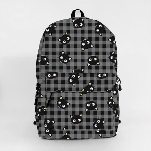 Chococat cat zip backpack backpacks 17" laptop bag shoulder bag bags kid fashion - Picture 28 of 34