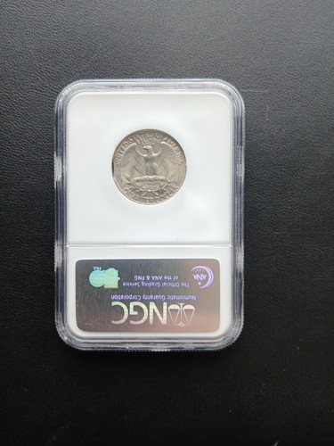 1966 Double Curved Clip Error Quarter NGC MS 66 PICTURES INCLUDED - Picture 2 of 2