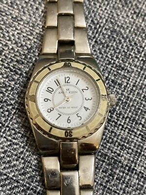 Anne Klein Silver Tone Watch 10/6695 Y121E New Battery 6 