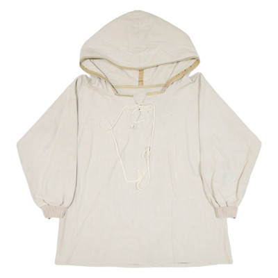 Herren Pullover Jacke Beige Kapuze L