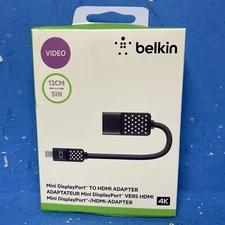 Belkin f2cd079bt Mini DisplayPort DP to HDMI Cable Adapter, 4k