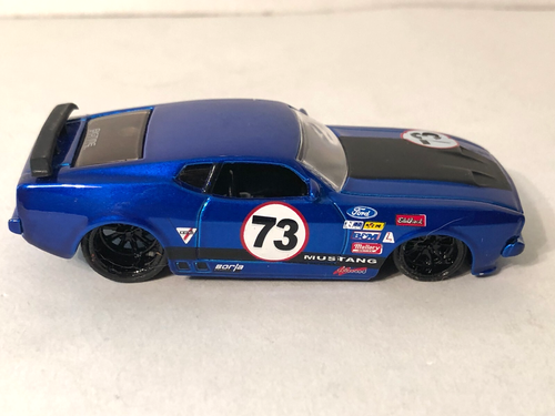 JADA 1973 MUSTANG MACH 1 BLUE 1:64 SCALE DIECAST - Picture 2 of 7