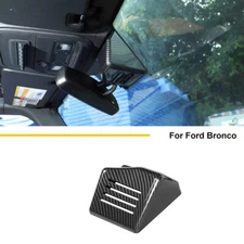 Inner Car Top Rearview Mirror Base Cover Bezel for Ford Bronco 2021+Carbon Fiber