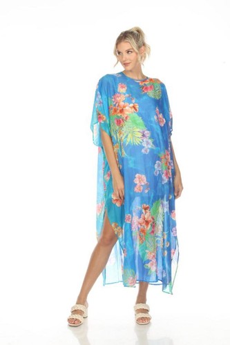 Johnny Was Water Tropic Swim Cover-Up Kaftan Dress CSW5923-A - Picture 7 of 8