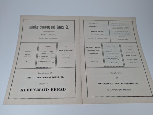 Sigmund Romberg & His Orchestra Program 1950 Waterloo Iowa anuncios de colección - Imagen 4 de 13