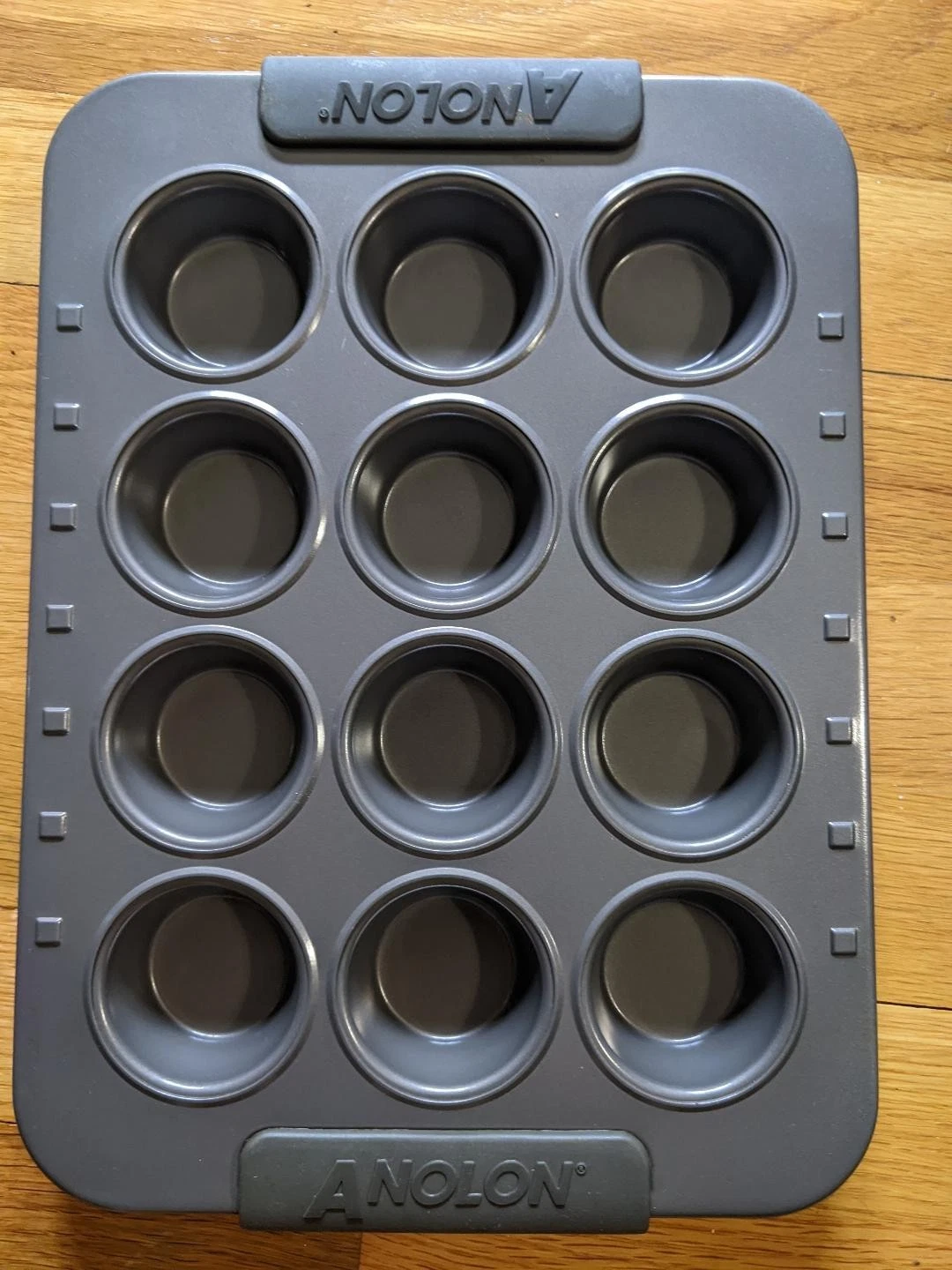ANOLON Nonstick 12-Cup Mini Tartlet Muffin Pan with Silicone Grips