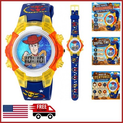 Flashing Dial Toy Story 4 Kids Watch with Woody Design and Easy Read Display