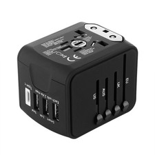 Universal Travel Adapter,All in One Power Adapter for 150 Black