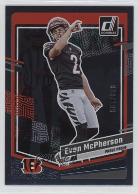 2023 Panini Donruss Press Proof Silver /100 Evan McPherson #55 0q3