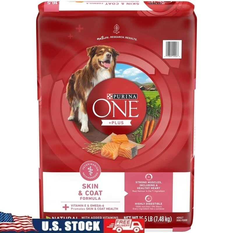 High Protein Salmon Dog Food Skin Coat Formula Adult 16.5lb Kibble Nutrients New