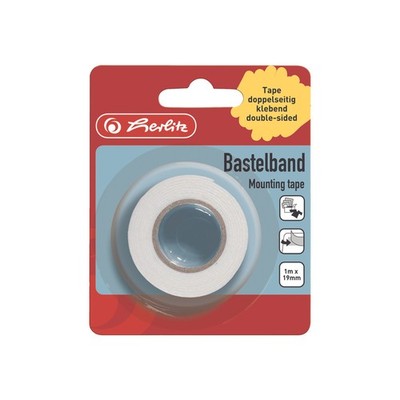 4008110251837 TaŚma KlejĄca Herlitz 1mx19mm Dwustronna BiaŁa B/c Hamelin