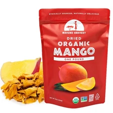 Mavuno Harvest Mango Dried Fruit Snacks | Unsweetened Organic Dried Mango Sli...