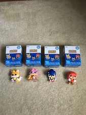 Sonic The Hedgehog Funko Mystery Mini Lot Sonic Amy Tails Knuckles W/Display
