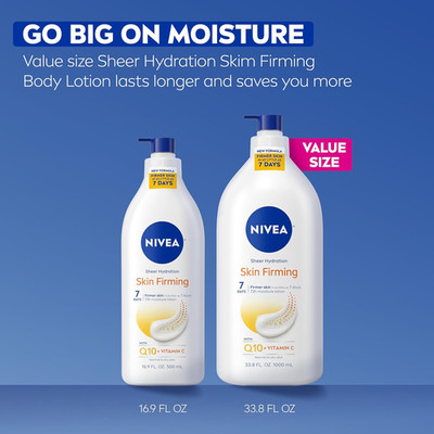 Sheer Hydration Skin Firming Body Lotion with Q10 and Vitamin C, 72-Hour Body...