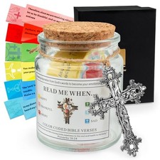 Bible Verse Jar, Christian Faith Gift for Emotional Thoughtful Pick Bible Jar