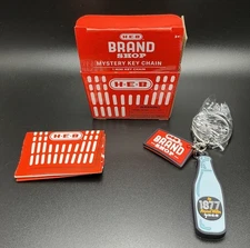 Open Box New H-E-B Brand Shop Mystery Keychain - 1877 Mineral Water By HEB