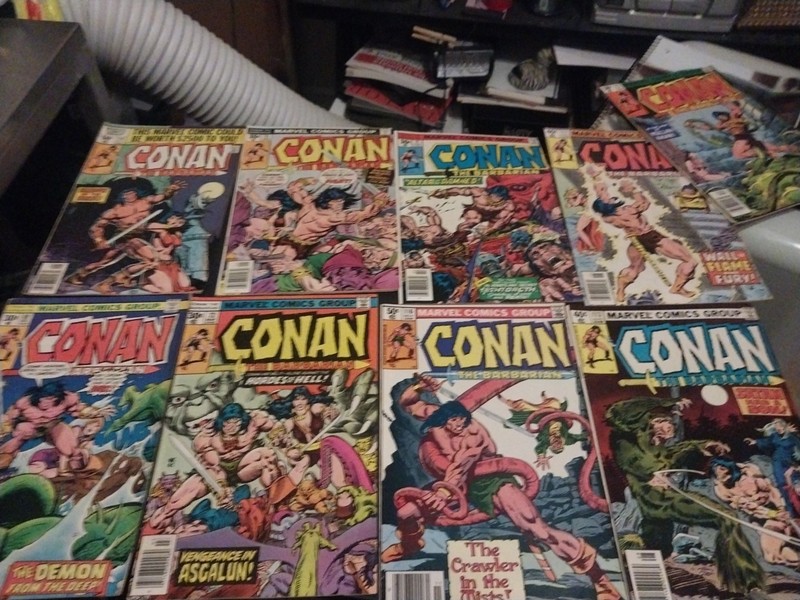 conan the barbarian comic book, 9 Lot. '76 & 80's....