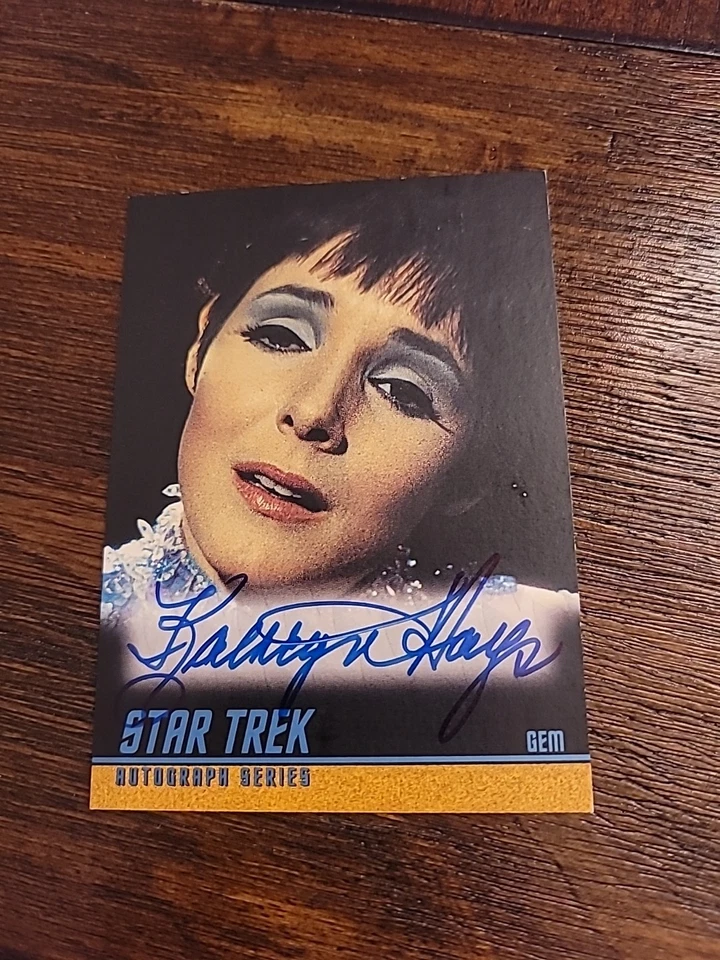 Star Trek TOS 40th Anniversary autograph card A110 Kathryn Hayes - Image 2 of 3