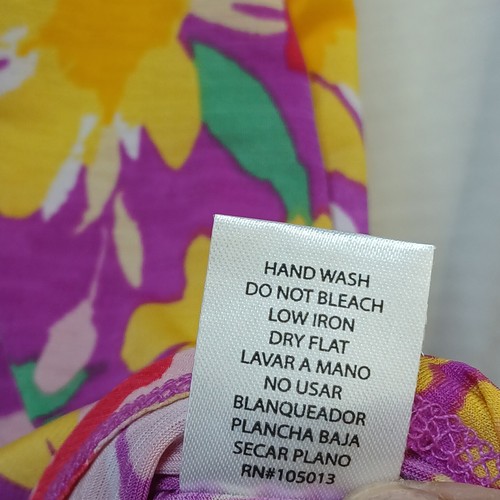 Dear Scarlett Ruffle Sleeve Blouse M Purple Floral Spring Top NWT Bright V-Neck - Picture 5 of 10