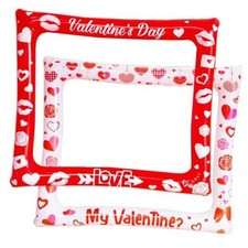 Double Sided Inflatable Valentines Day Photo Booth Frame, Red White Valentines