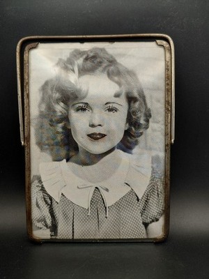 Vintage Shirley Temple Mid Century Folding Mirror Metal Frame Stand