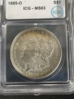 1885 O MORGAN SILVER DOLLAR, ICG -MS 63,This Is A Very Nice Coin.