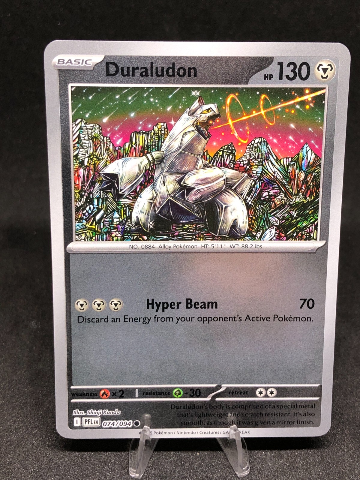 Pokémon TCG Duraludon 074/094 Phantasmal Flames Reverse Holo NM