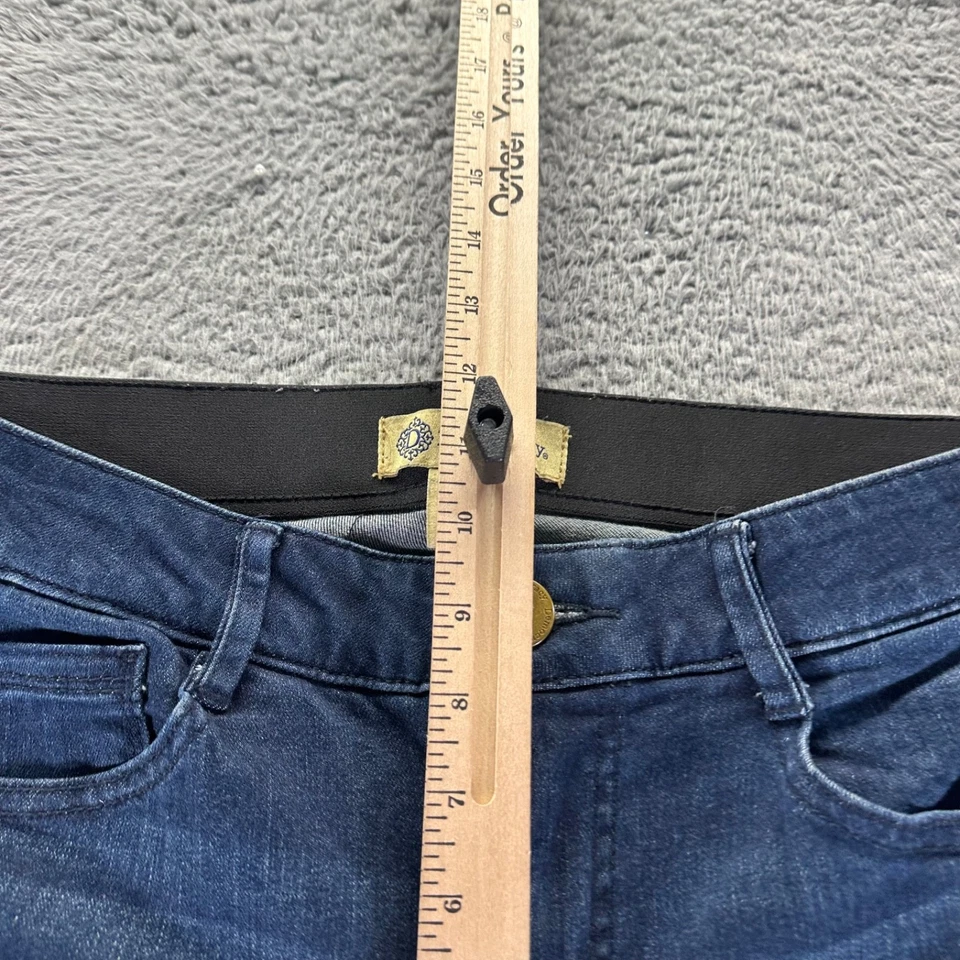 Democracy Jeans Womens Size 10 Blue Dark Wash Cotton Stretch Boot Fit Denim - Image 3 of 4