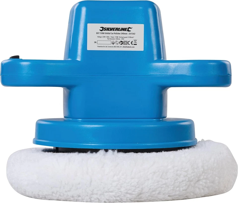 Silverline 110W Orbital Car Polisher, Includes Synthetic Textile Bonnet and Synt - image 2 of 4