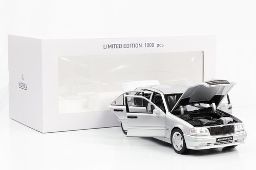 1:18 Mercedes-Benz C36 AMG W202 Limousine 1993 Silbermetallic Norev limited - Picture 2 of 6
