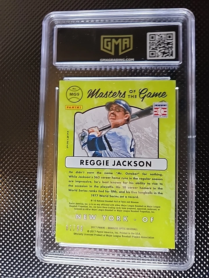 2017 Panini Donruss Optic - Masters of the Game Reggie Jackson MG9 Red Prizm /99 - Image 2 of 4