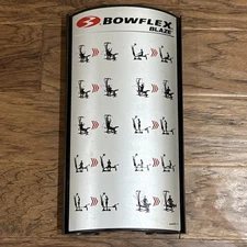 Bowflex Blaze Exercise Placard Plaque OEM Sign Plate