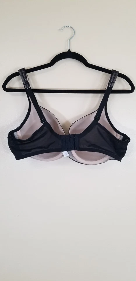 Cacique Modern Lace Lightly Lined Balconette Bra, Black, Size 40D - Image 3 of 3