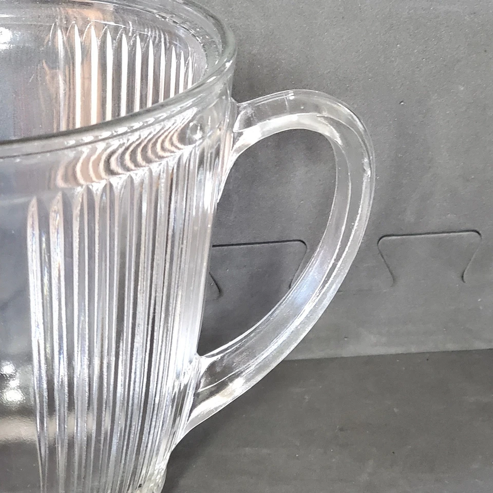 Jarra acanalada de 4 tazas de vidrio EKCO Chicago de colección años 30 7216 EE. UU. Foto 3 de 4