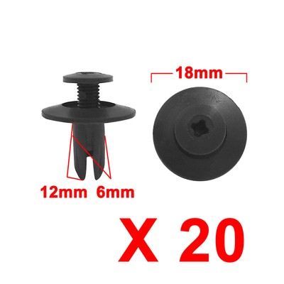 20x Plastik Niete Verlängerung Schrauben Befestigung  Clip 6mm für Auto