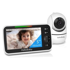 No WiFi Baby Monitor with 5" Screen   HD Night Vision  Cry Detection System