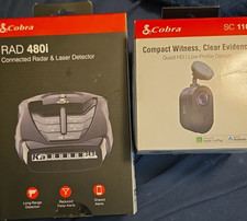 Cobra RAD 480i Radar Detector Ka Band Laser, OLED, Dash Cam Bundle, Long-Range