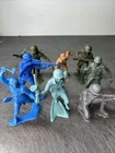 Lot of 8 Louis Marx 6" VTG Plastic Figures Plastimarx Tim Mee Japanese Boone