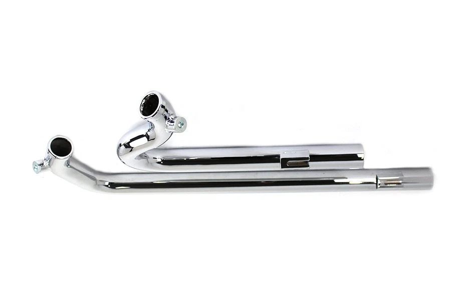 Juego de tubos de arrastre de escape cromados estilo escopeta para Harley Davidson Foto 4 de 4