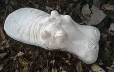 Hippo poly plastic mold concrete plaster resin 13"L x 6"W x up to 2.5" H at ear