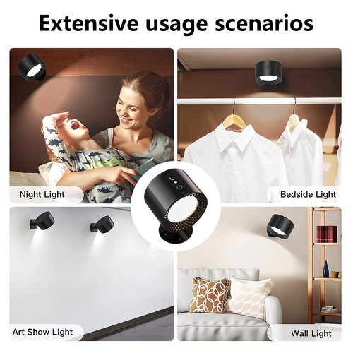 Rechargeable USB Night Light Magnetic Bedside LED Touch Switch Wall Study Lamp - Picture 15 of 16