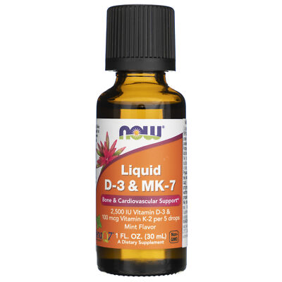 Now Foods Vitamin D3 + K2 MK-7 flüssig - 30 ml